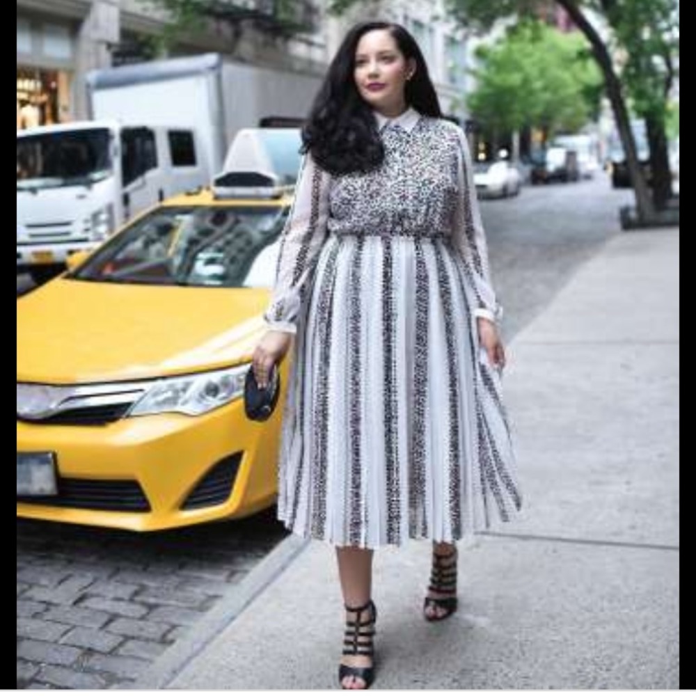 Lane Bryant white leopard print dress